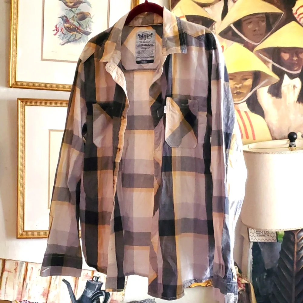 Levi's Plaid Button Down Shirt L